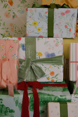 Como Toile Wrapping Paper