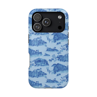 Como Toile iPhone Case in Lake